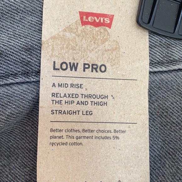 Levi’s low pro gray midrise straight leg jean splatter detail size 32 - Picture 4 of 17